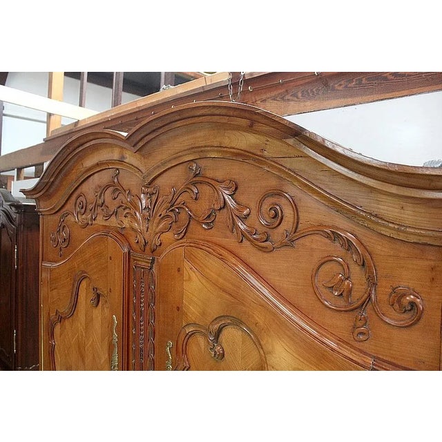 Antique Louis XV Birch Wardrobe For Sale - Image 6 of 18