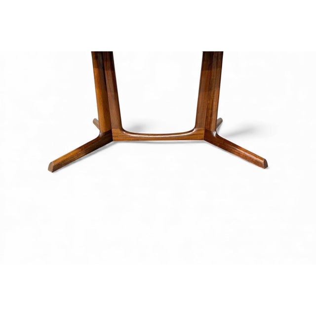 Mid-Century Danish Modern Oval Walnut Dining Table For Sale - Image 4 of 9