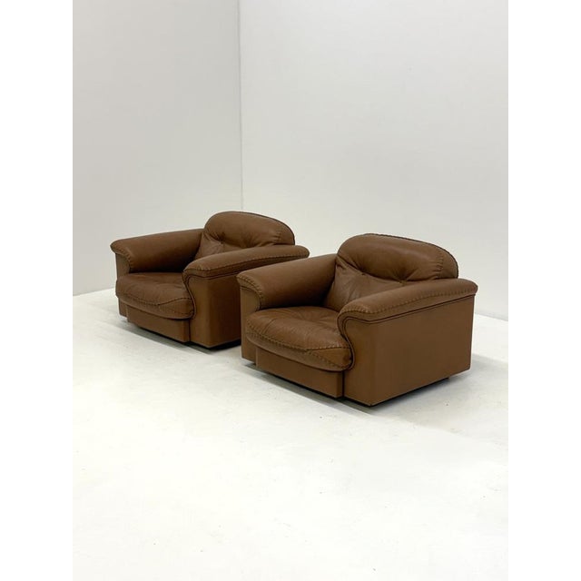 Mid-Century Modern Vintage Camel Brown DS-101 Armchair from de Sede, 1970s For Sale - Image 3 of 18