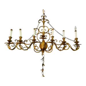 1950s Italian Tole Seven Lights Sconce