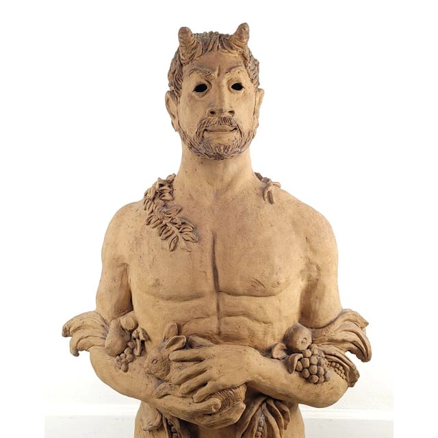 Terra Cotta Pan Statue by Burt Kessenick For Sale - Image 8 of 10