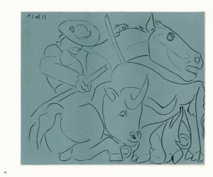 1962 Pablo Picasso Linocut Engraving "The Broken Lance"