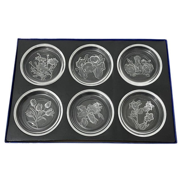 Crystal Glass Coasters from Val Saint Lambert, Set of 6 For Sale - Image 6 of 6