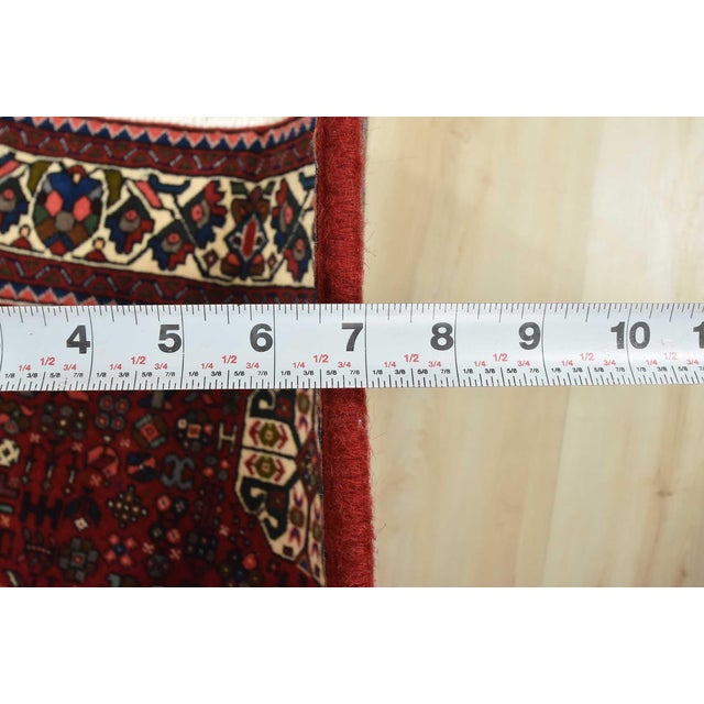 Abadeh Rug 5'2'' X 6'11'' Ivory Wool Vintage Tribal Hand-Knotted Oriental Carpet For Sale - Image 11 of 12