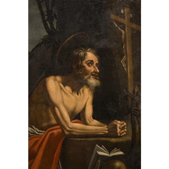 Hendrick de Somer / Enrico Fiammingo, Saint Jerome, 1630, Oil on Canvas For Sale - Image 8 of 18