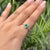 Contemporary 14k Yellow Gold Emerald Diamond Modern Proposal Ring in 14k Yellow Gold Size 5.5 For Sale - Image 3 of 18