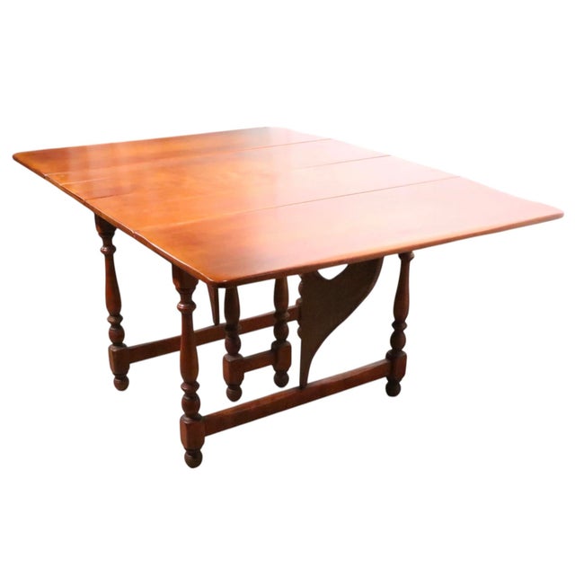 Mid 20th Century Cushman Colonial Danby Model N 7130 Butterfly Drop Leaf Extension Table For Sale In New York - Image 6 of 16