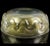 Vintage Murano Seguso Vetri d'Arte Flavio Poli Gold Flecks Iridescent Italian Art Glass Wave Design Bowl For Sale - Image 10 of 12