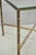 Vintage Hollywood Regency Brass Faux Bamboo Square Glass Top Low Side Table For Sale - Image 9 of 15