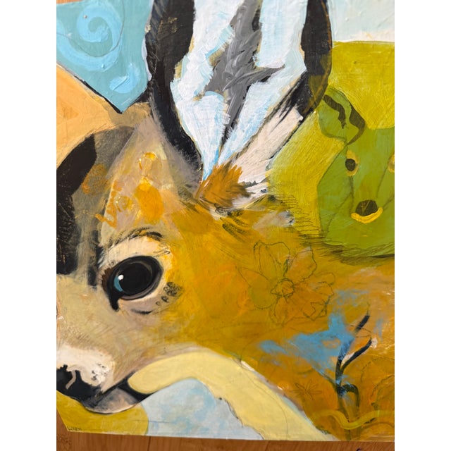 Saffron “Youngster” a Deer Painting by LWren Walraven For Sale - Image 8 of 10