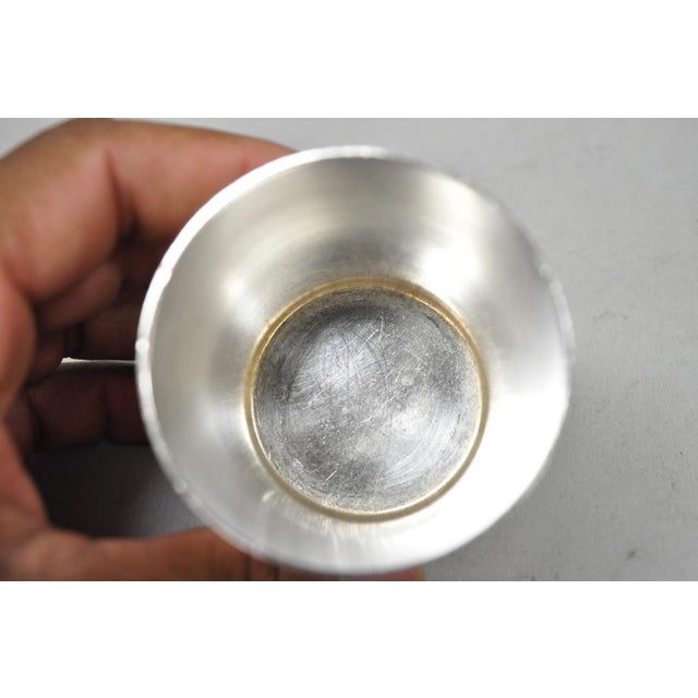 Metal Antique Christofle French Silver Plated Shot Glass Goblet Cup W/ Wreath Pattern For Sale - Image 7 of 12