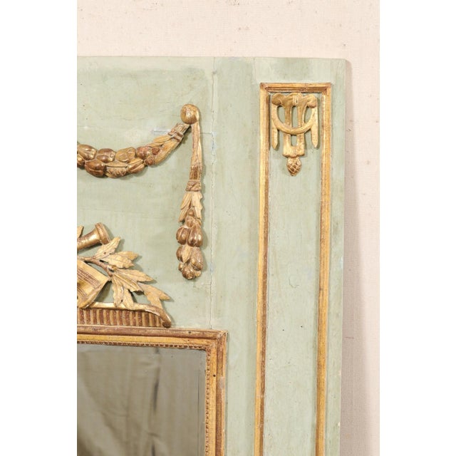 Light Green 19th Century Italian Music-Themed Over-Mantel Mirror For Sale - Image 8 of 11