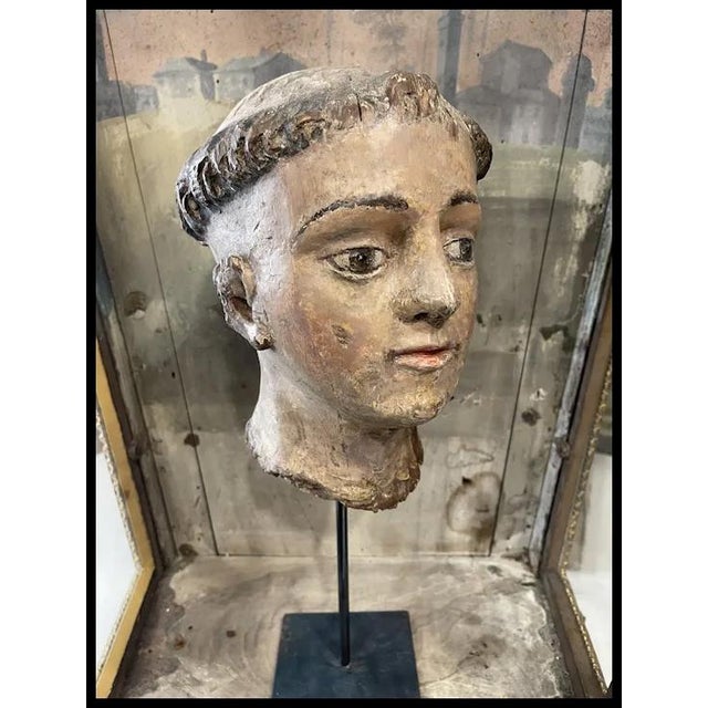Saint Anthony of Padua Head, Portugal, 18th Century For Sale - Image 9 of 16