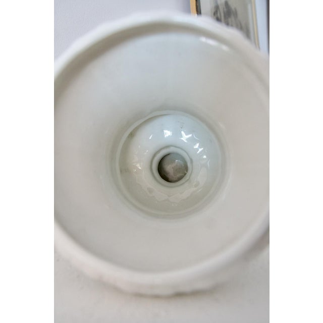 White Medici Style Cup Vase in White Lacquered Ceramic, Italy, 1930s For Sale - Image 8 of 17