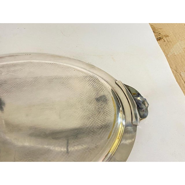 Art Deco Tay in Silver-Plated Metal, France, 1940s For Sale - Image 3 of 15