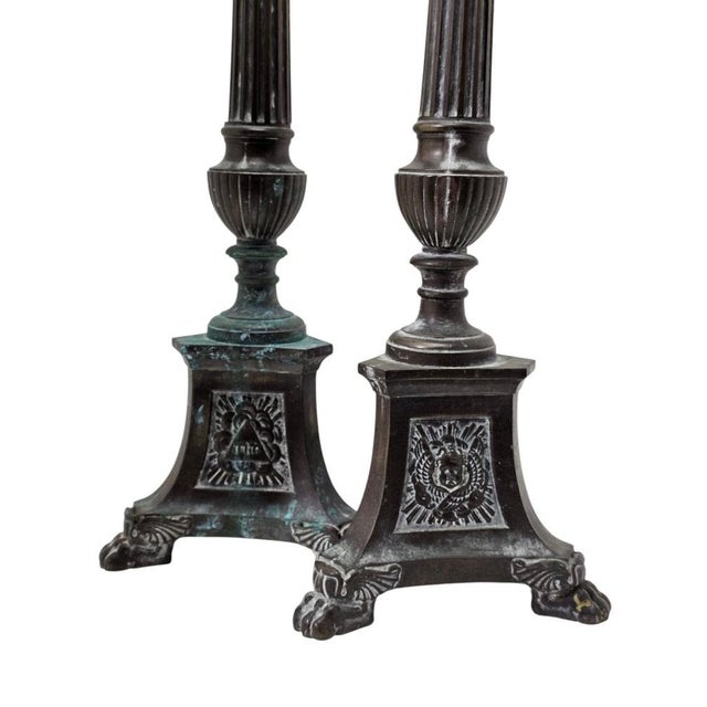 Baroque Baroque Church Candleholders, 1890s For Sale - Image 3 of 10