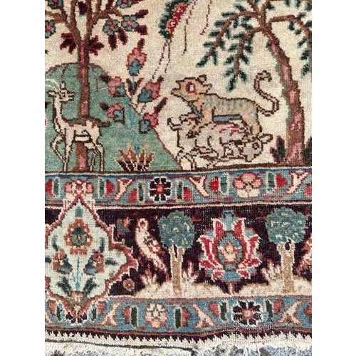 Mid-Century Pictural Tabriz Rug, 1940s For Sale - Image 9 of 18