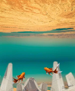 Chiara Santoro, Floating Point, Original Digital Collage, 2017
