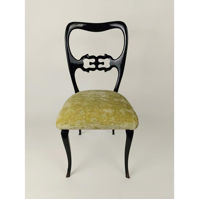 Mid-Century Italian Chinese Chippendale Style Lacquered Chairs, 1950s, Set of 6 For Sale - Image 10 of 18