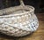 Early 20th Century Small Mellon or Buttocks, Appalachians Basket, With Blue Dyed Slats For Sale - Image 14 of 15