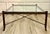 Faux Bamboo Metal Leather Coffee Table For Sale - Image 16 of 16