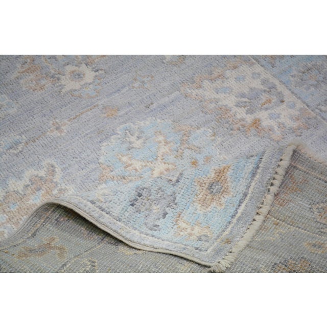 Contemporary Oushak Hand Knotted Wool Rug,3'X8' For Sale - Image 4 of 4