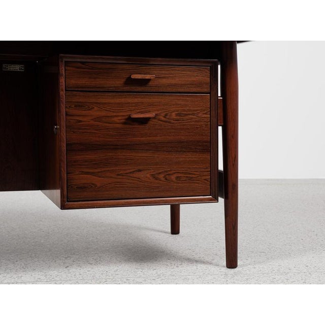 Mid-Century Danish Desk in Rosewood attributed to Arne Vodder for Sibast, 1960s For Sale - Image 11 of 13