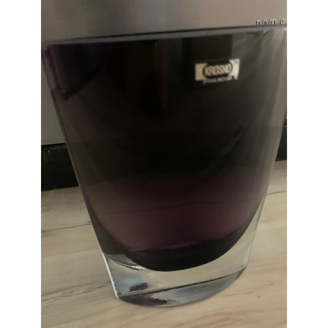 Amethyst Vintage Amethyst Krosnos Sommerso Vase Spolka Akcyjna For Sale - Image 8 of 9