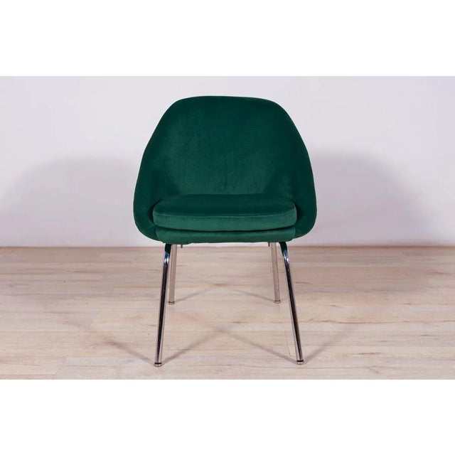 Green Set of Small Chrome and Fabric Armchairs, 1960s For Sale - Image 8 of 17