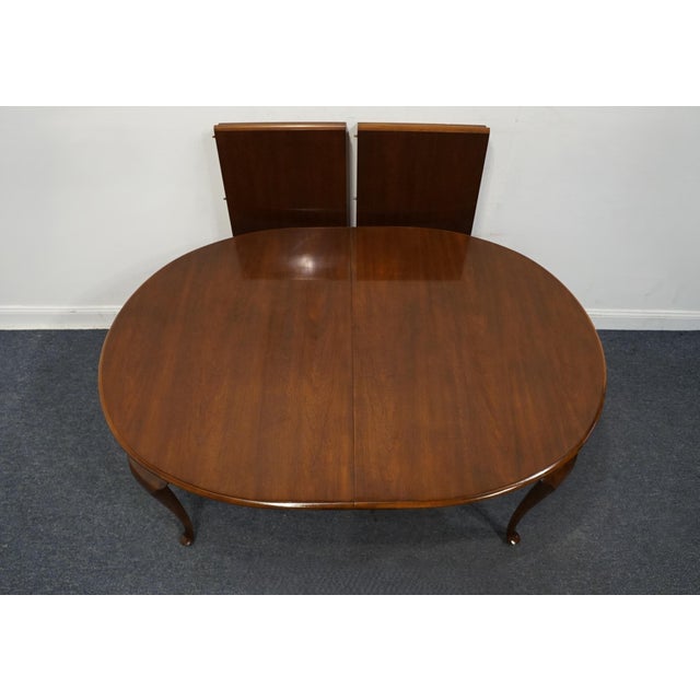 Late 20th Century Drexel Heritage Carleton Cherry Collection Traditional Queen Anne Style Dining Table For Sale - Image 11 of 12
