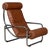 Italian Brown Leather Recliner Armchair, 1980s For Sale