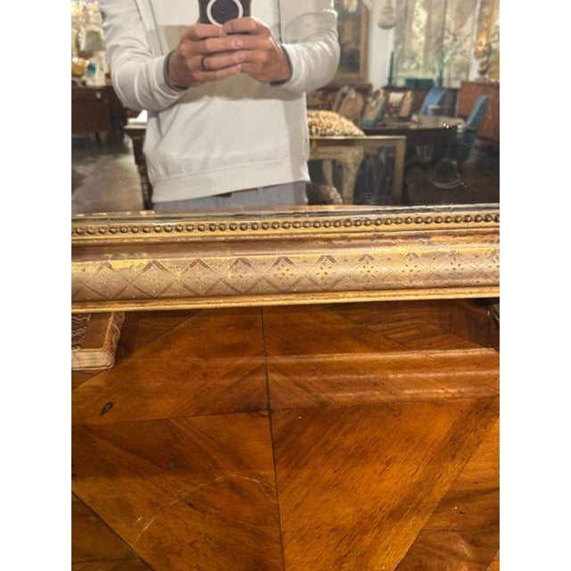19th C. French Louis Philippe Mirror With X Pattern Frame For Sale - Image 10 of 10