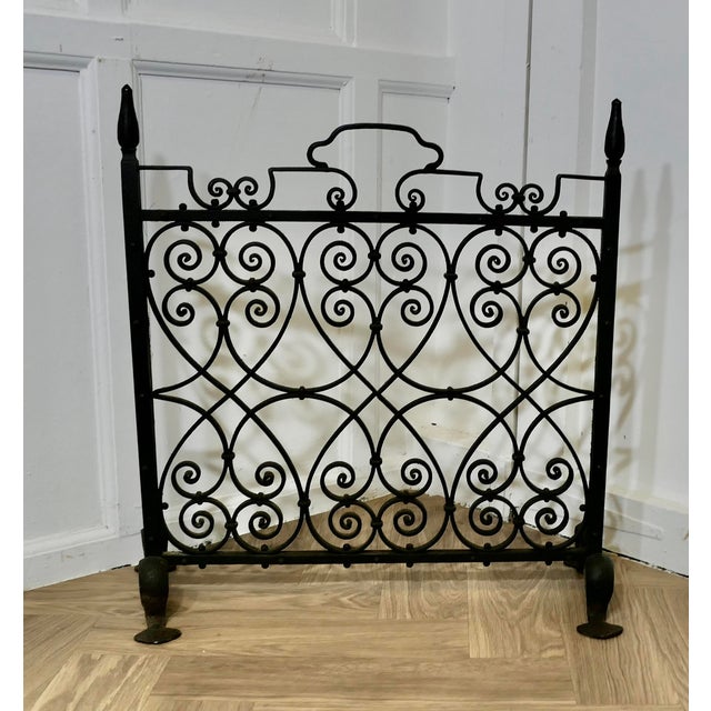 Gothic Wrought Iron Fire Screen For Sale - Image 6 of 7