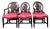 Vintage Hepplewhite Swag Nailhead Dining Chairs - Set of 6 For Sale