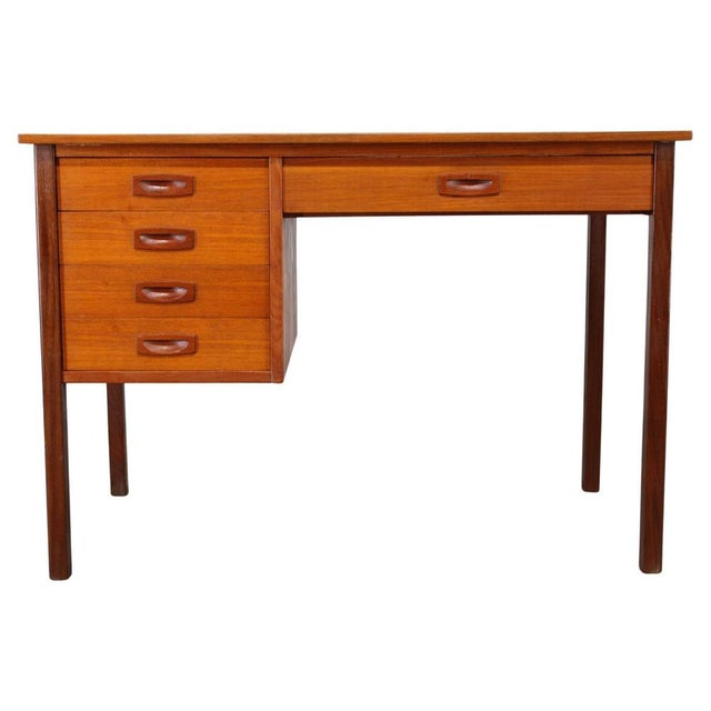 Mid-Century Danish Freestanding Teak Writing Desk, 1960s For Sale - Image 15 of 15
