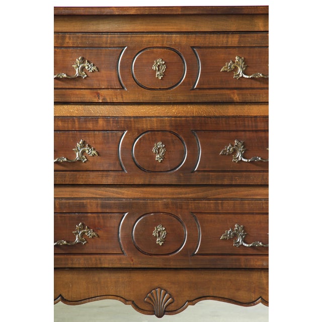 Vintage 18th Century French Provençal Louis XVI Walnut Commode For Sale - Image 12 of 16