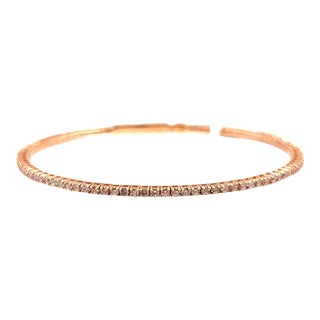 1.77 Ct Flexible Diamond Bangle For Sale