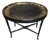 Black and Gold Papier Mache Tray Table For Sale