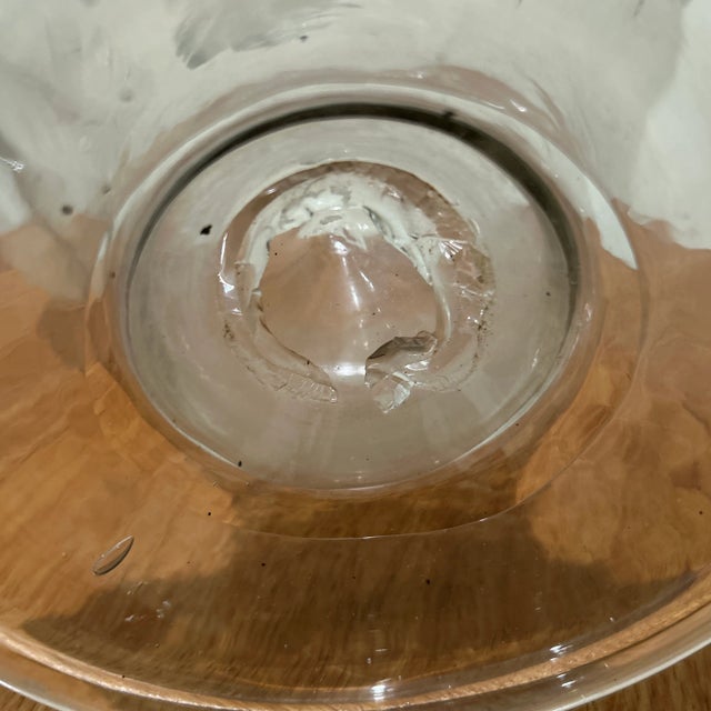 Vintage Holy Water Jug/ Cantir in Blown Glass 19th Century For Sale - Image 11 of 13