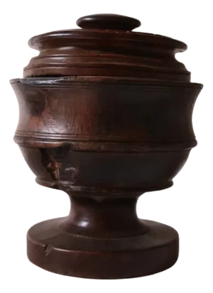 19th Century French Wooden Tobacco Pot