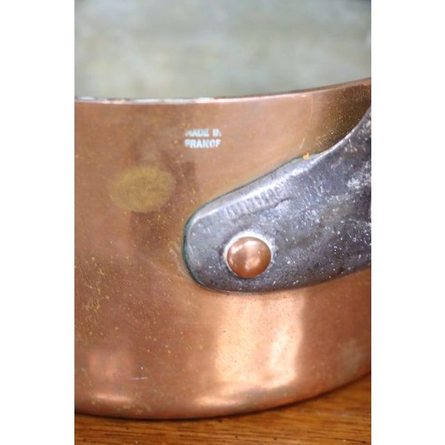 Made in France copper saucepan, handle 7.5"