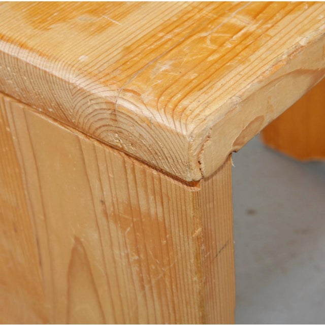 Charlotte Perriand for Les Arcs 1600, Attributed Pair of Carved Pine Stools, 1960s For Sale - Image 12 of 13