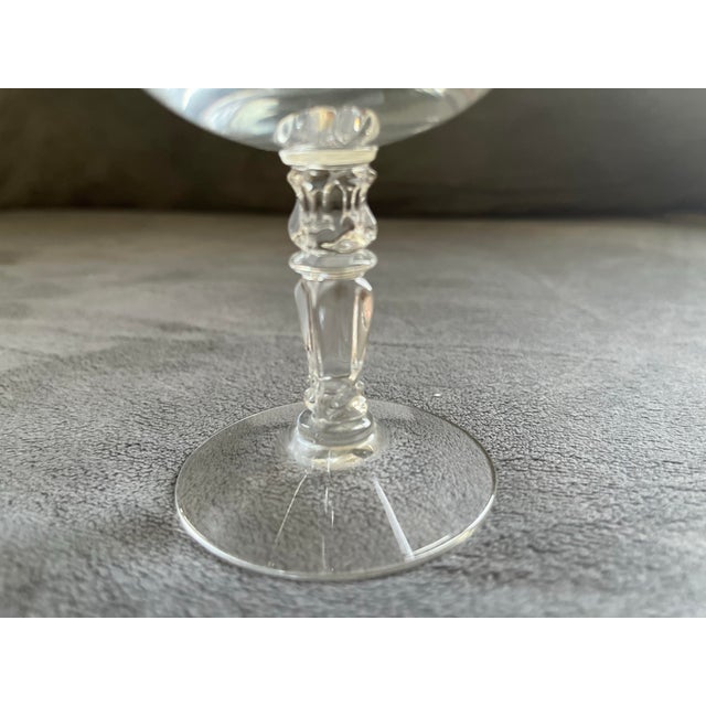 Mid-Century Modern Vintage Fostoria Champagne/Low Sherbet Holly Pattern Glasses Set of 10 For Sale - Image 3 of 8
