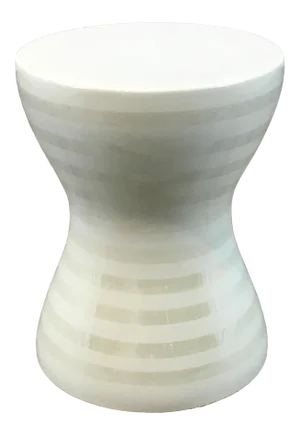 Made Goods Modern White Ceramic Hamlin Stool
