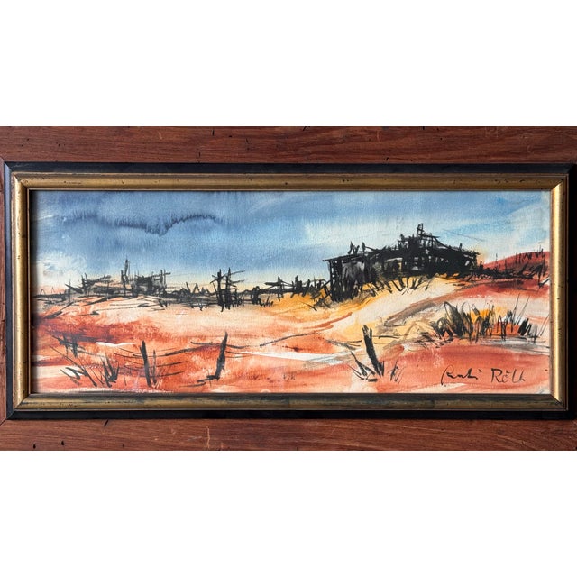 A striking and gestural landscape by the German artist Rudi Röth. Executed in his signature expressionist style, this work...