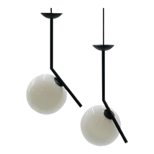 Pair of Contemporary Ic S Pendant Lights by Michael Anastassiades for Flos