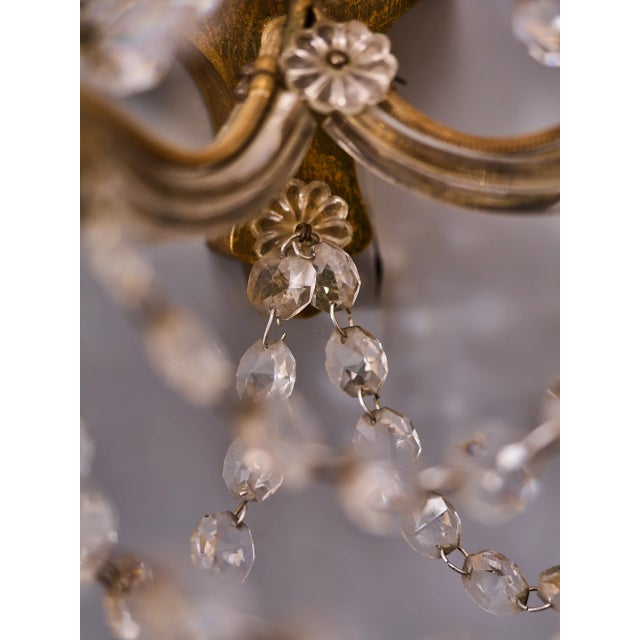 Wall Lamps with Crystal Trimmings, Set of 3 For Sale - Image 9 of 12