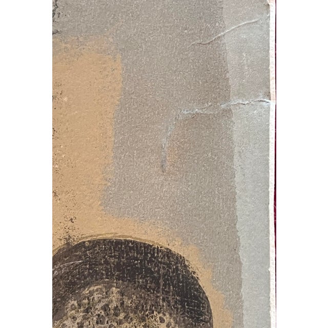 This unusually stylized art exhibit poster is a beautiful, linen-backed, original lithograph. Not only is all of the...