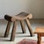 Brutalist Antique Indonesian Teak Four-Legged Stool, 1980s For Sale - Image 3 of 18