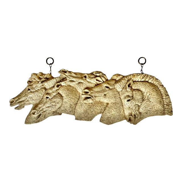 1960s Modern Relief of Etruscan Horses by Harold Studios, Inc For Sale